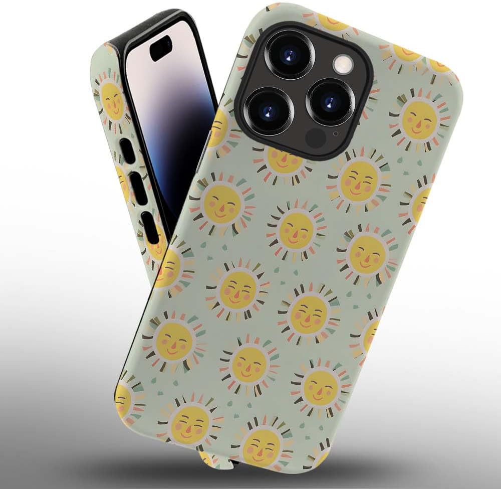 Phone Case Compatible with iPhone 14 Pro Max Case,Hybrid 2 Layer PC Hard Shell + Silicone Protective Case, Vintage Red Cherry Blossom Scratch-Resistant Shockproof Cover for iPhone 14 Pro Max