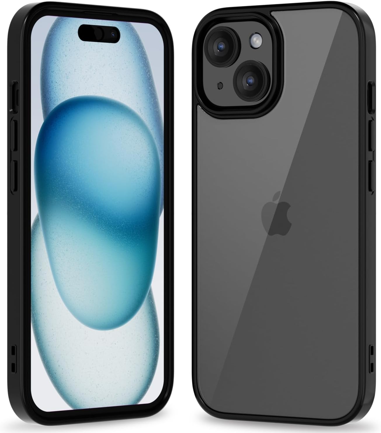 Thin Slim Clear case for iPhone XR, Transparent Hybrid Hard Shell Plastic & Soft Silicone Rubber Bumper, Non-Yellow Acrylic Protective Lightweight Cover for Women, White