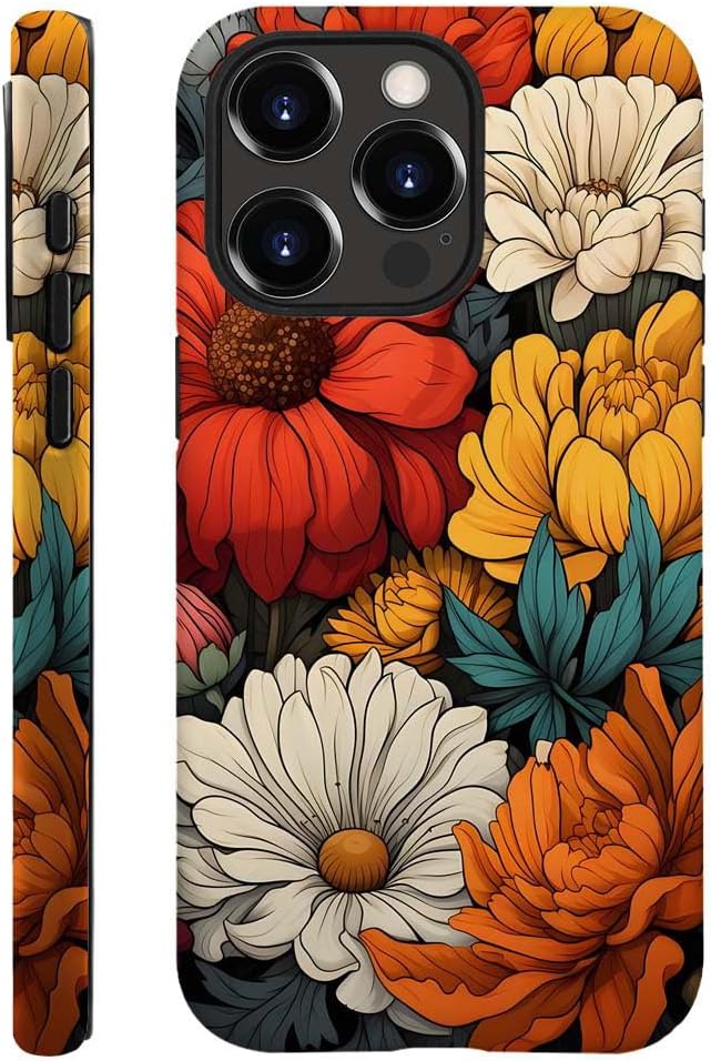Compatible with for iPhone 14 Pro Max,Watercolor Floral Shell Phone Case for Girl Women Boy Men,Scratch Resistant Shockproof Cover Case for iPhone 14 Pro Max