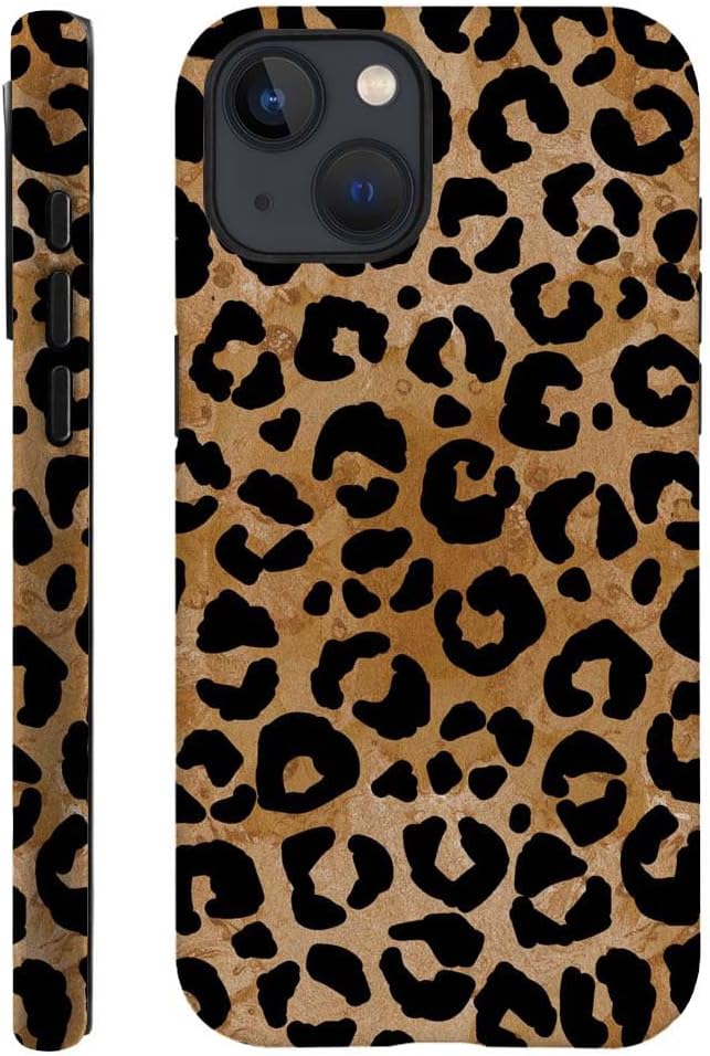 for iPhone 11 Case,HH2 Cheetah Print Leopard Hybrid 2 Layer Hard Shell Design Pattern Protective Silicone Case