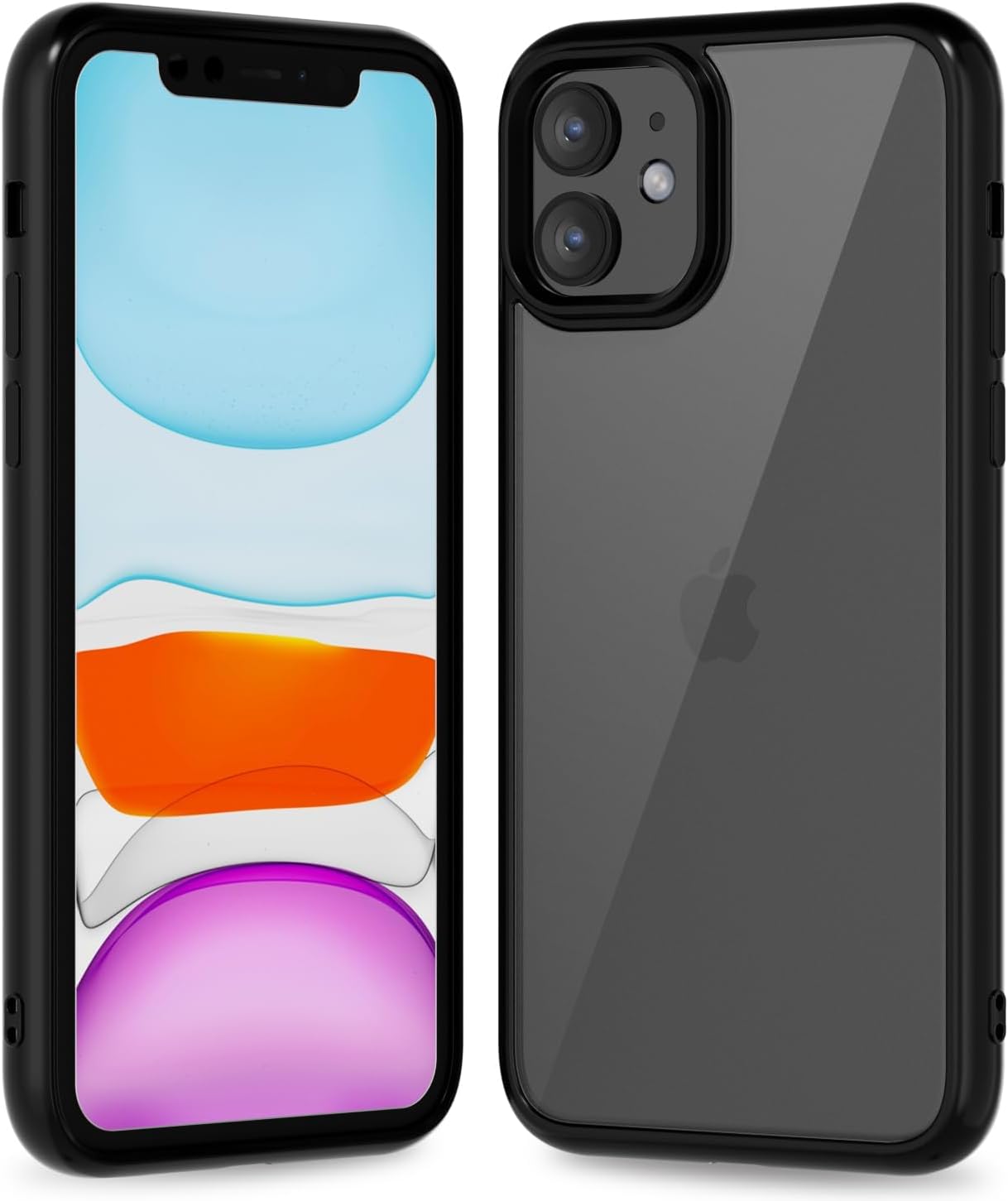 Thin Slim Clear case for iPhone XR, Transparent Hybrid Hard Shell Plastic & Soft Silicone Rubber Bumper, Non-Yellow Acrylic Protective Lightweight Cover for Women, White