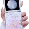 71-JnzIfjbL._AC_SL1500 Compatible with Galaxy Flip 6 Case Women Girls Flexible TPU Sequin Sparkle Glitter Shockproof Protective Phone Cover for Galaxy Z Flip 6 (Shell Colorful)