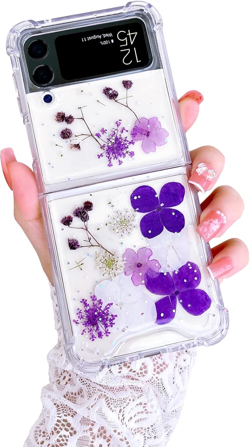 7132ZkjWYsL._AC_SL1500 Compatible with Galaxy Flip 6 Case Women Girls Flexible TPU Sequin Sparkle Glitter Shockproof Protective Phone Cover for Galaxy Z Flip 6 (Shell Colorful)