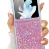 713nPuiJTwL._AC_SL1500 Compatible with Galaxy Flip 6 Case Women Girls Flexible TPU Sequin Sparkle Glitter Shockproof Protective Phone Cover for Galaxy Z Flip 6 (Shell Colorful)
