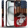 case Compatible with iPhone 13, Dark Blue Steed and Cactus Mix Two Layers of Protective Hard Shell Clear Design and dust-Proof. Suitable for iPhone 13