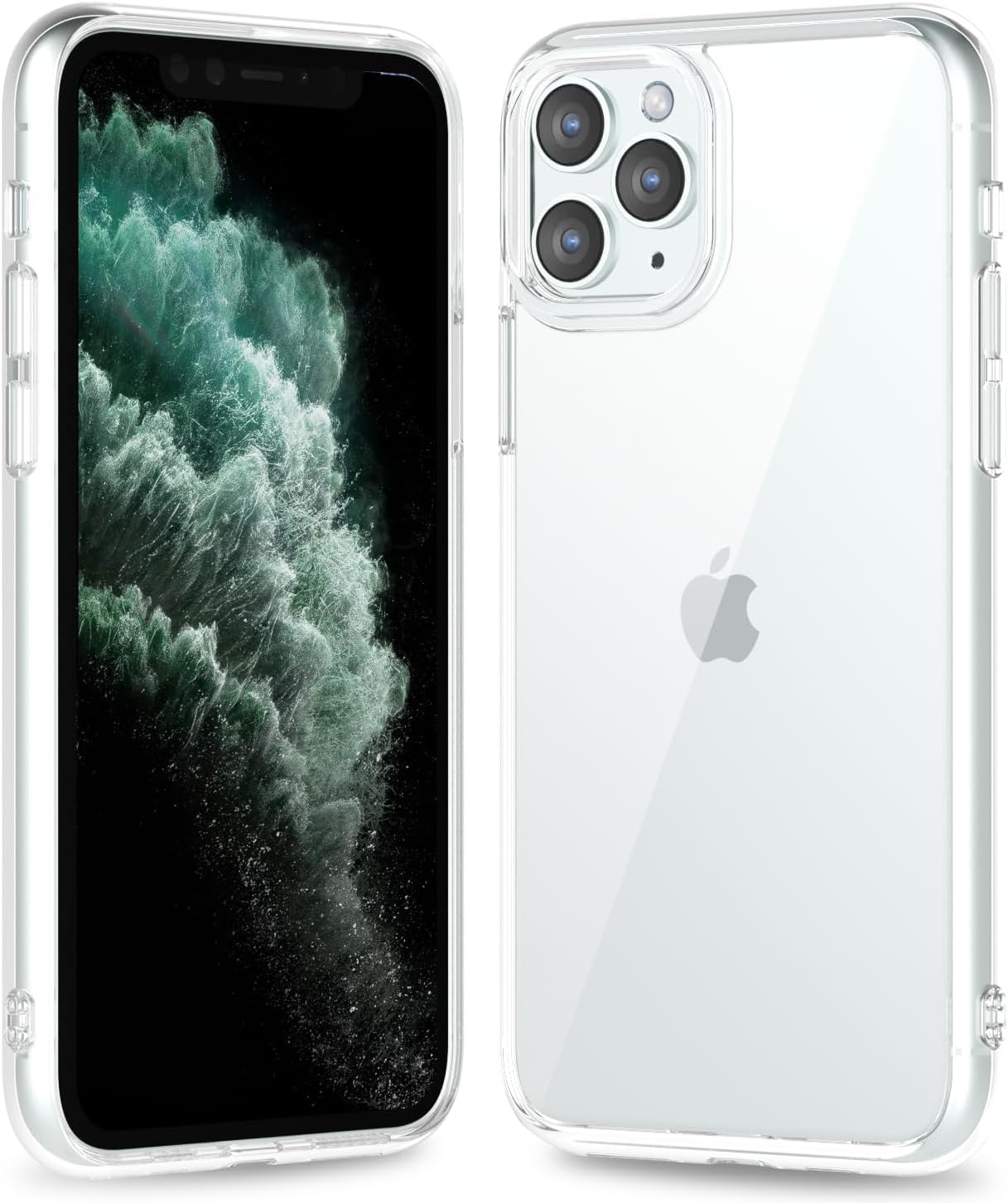 Thin Slim Clear case for iPhone XR, Transparent Hybrid Hard Shell Plastic & Soft Silicone Rubber Bumper, Non-Yellow Acrylic Protective Lightweight Cover for Women, White