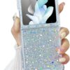 717qxLcL6bL._AC_SL1500 Compatible with Galaxy Flip 6 Case Women Girls Flexible TPU Sequin Sparkle Glitter Shockproof Protective Phone Cover for Galaxy Z Flip 6 (Shell Colorful)
