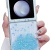 718h7qbPMuL._AC_SL1500 Compatible with Galaxy Flip 6 Case Women Girls Flexible TPU Sequin Sparkle Glitter Shockproof Protective Phone Cover for Galaxy Z Flip 6 (Shell Colorful)