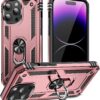 Innovatemee for iPhone 15 Case, Full Body Heavy Duty Rugged Shockproof Protective Phone Cover with Kickstand Military Grade Protection Shell for iPhone 15 Silver