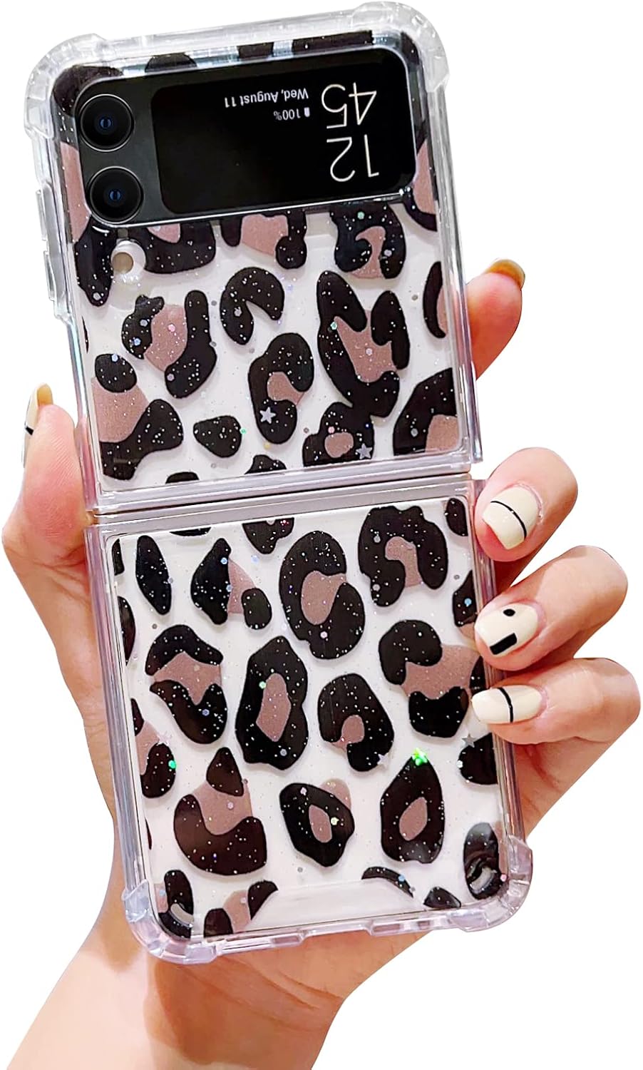 71B4hJuUJUL._AC_SL1500 Compatible with Galaxy Flip 6 Case Women Girls Flexible TPU Sequin Sparkle Glitter Shockproof Protective Phone Cover for Galaxy Z Flip 6 (Shell Colorful)