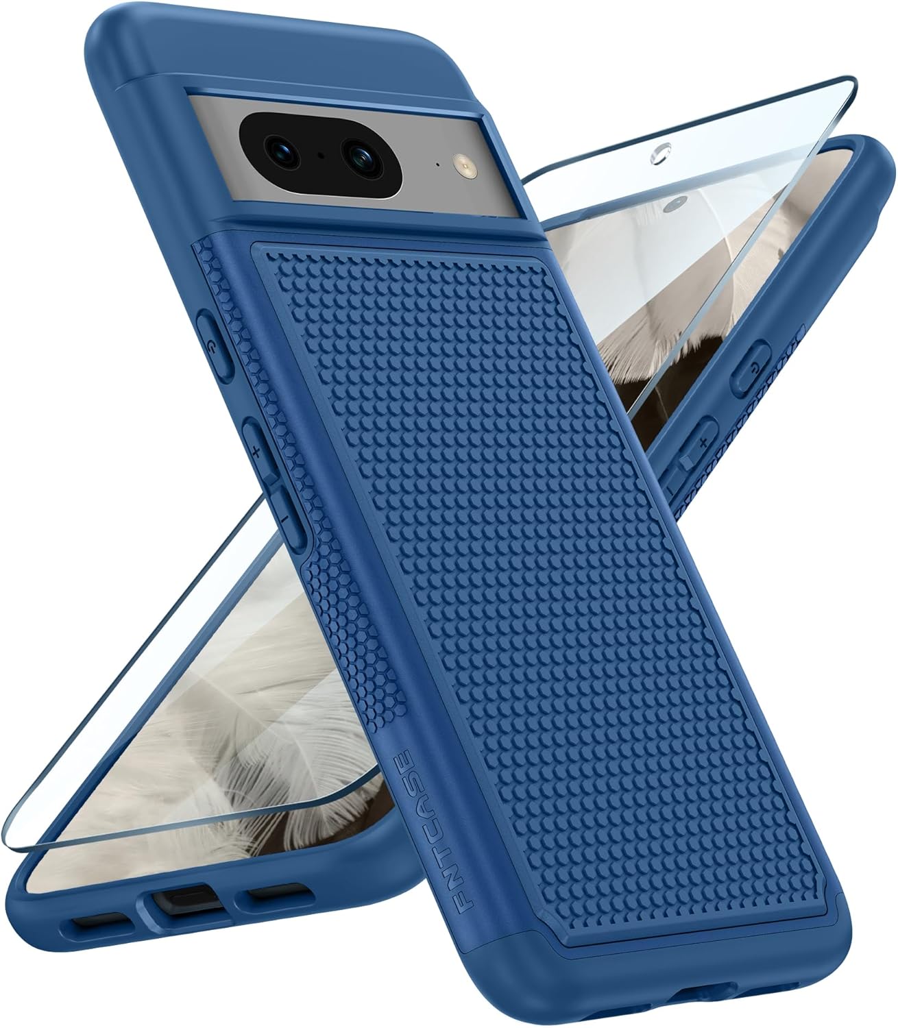 Google Pixel 8 Case: Dual Layer Durable Shockproof Protective Cell Phone Cover with Hybrid Matte Textured Shell | Heavy Duty Military Grade Rugged Drop Protection Bumper Tough Cases