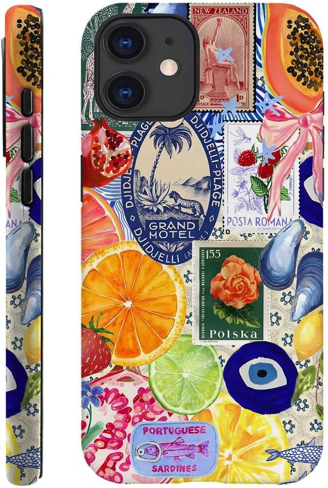 Compatible with for iPhone 14,Fruit Lemon European Summer Collage Phone Case for Girl Women Boy Men,Scratch Resistant Shockproof Cover Case for iPhone 14