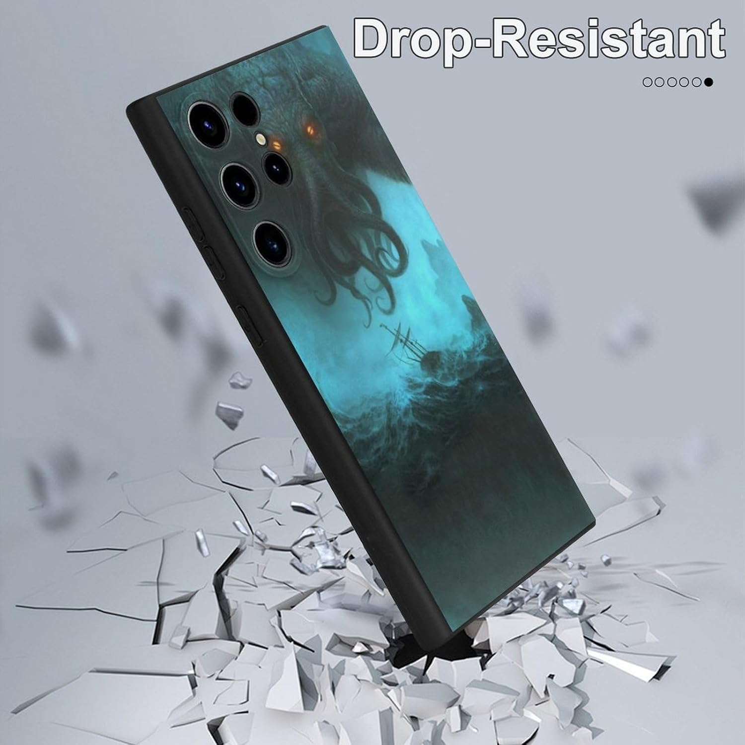 71F0DyShsOL._AC_SL1500 Cthulhu in Deep Ocean Protective Phone Case Ultra Slim Case Shockproof Phone Cover Shell Compatible with Galaxy Samsung S23 S23 Plus S23 Ultra
