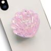 Cute Shell Shape Collapsible Expandable Stand Multi Functional Mobile Phone Grip & Kicktand（White）