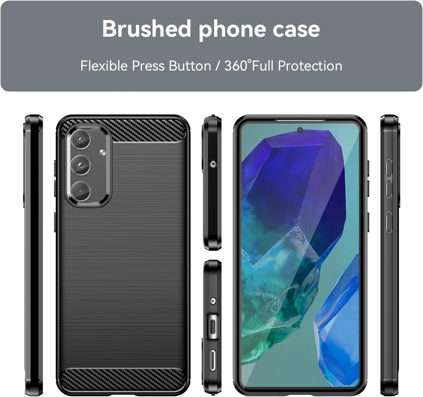 71JBNLCH_qL._AC_SL1500 Compatible with 40 Pro 4G Case,Compatible with 40 Pro 4G X6850 Shockproof Protection TPU Soft Shell Cell Phone Case Cover Black