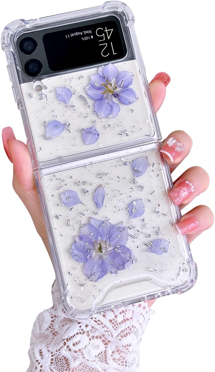 71LkKn0B0AL._AC_SL1500 Compatible with Galaxy Flip 6 Case Women Girls Flexible TPU Sequin Sparkle Glitter Shockproof Protective Phone Cover for Galaxy Z Flip 6 (Shell Colorful)