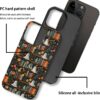 Compatible with for iPhone 15,Spooky Ghosts On Bookshelf Halloween Phone Case for iPhone 15,Scratch Resistant Hybrid 2-Layer Hard Shell Bright Phone Case