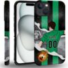 case Compatible with iPhone 13, Dark Blue Steed and Cactus Mix Two Layers of Protective Hard Shell Clear Design and dust-Proof. Suitable for iPhone 13