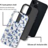 case Compatible with iPhone 13, Dark Blue Steed and Cactus Mix Two Layers of Protective Hard Shell Clear Design and dust-Proof. Suitable for iPhone 13