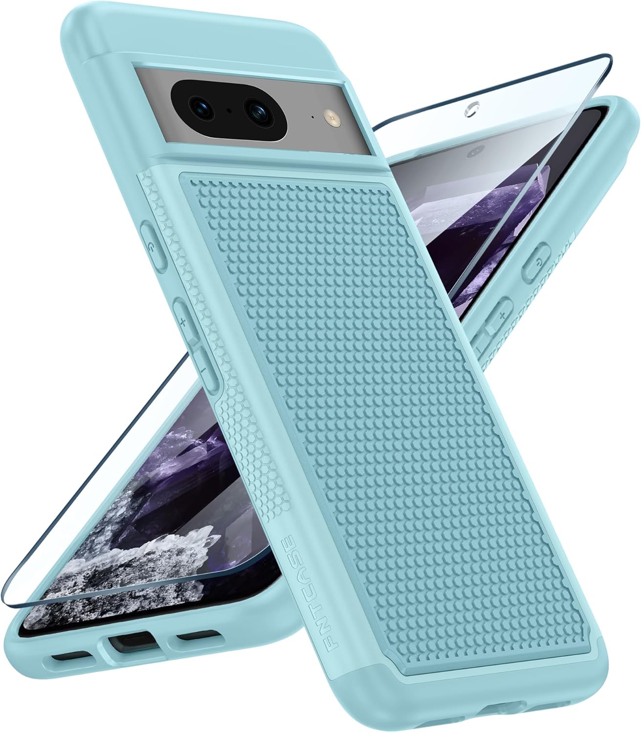 Google Pixel 8 Case: Dual Layer Durable Shockproof Protective Cell Phone Cover with Hybrid Matte Textured Shell | Heavy Duty Military Grade Rugged Drop Protection Bumper Tough Cases