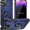Innovatemee for iPhone 15 Case, Full Body Heavy Duty Rugged Shockproof Protective Phone Cover with Kickstand Military Grade Protection Shell for iPhone 15 Silver