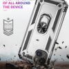 Innovatemee for iPhone 15 Case, Full Body Heavy Duty Rugged Shockproof Protective Phone Cover with Kickstand Military Grade Protection Shell for iPhone 15 Silver