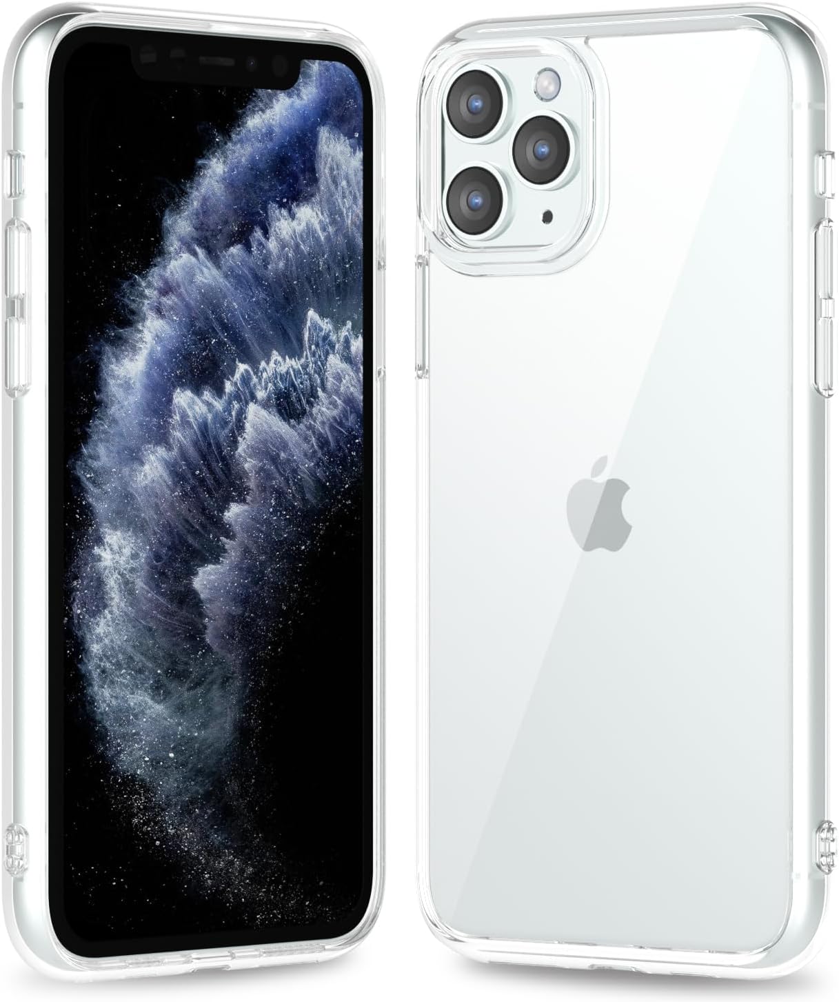 Thin Slim Clear case for iPhone XR, Transparent Hybrid Hard Shell Plastic & Soft Silicone Rubber Bumper, Non-Yellow Acrylic Protective Lightweight Cover for Women, White