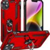 Innovatemee for iPhone 15 Case, Full Body Heavy Duty Rugged Shockproof Protective Phone Cover with Kickstand Military Grade Protection Shell for iPhone 15 Silver