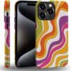 case Compatible with iPhone 13, Dark Blue Steed and Cactus Mix Two Layers of Protective Hard Shell Clear Design and dust-Proof. Suitable for iPhone 13