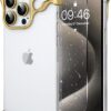 Metal Frameles Phone Case Compatible with iPhone 13 Pro Phone Case, Minimalist Protective, Shock Absorption, Aerospace Grade Aluminum Frameles Shells Screen Protective (Metal Gold)