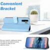 Cell Phone Case Wallet Wallet Case Compatible withP30 Pro Compatible with Women and Men,Flip Leather Cover with Card Holder, Shockproof TPU Inner Shell Phone Cover & Kickstand(Light Blue)