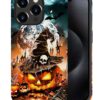 case Compatible with iPhone 13, Dark Blue Steed and Cactus Mix Two Layers of Protective Hard Shell Clear Design and dust-Proof. Suitable for iPhone 13