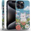 case Compatible with iPhone 13, Dark Blue Steed and Cactus Mix Two Layers of Protective Hard Shell Clear Design and dust-Proof. Suitable for iPhone 13