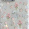 Cute Tulip Flowers Bow Shell Pattern Phone Case Compatible with iPhone Case (White,iPhone 14)