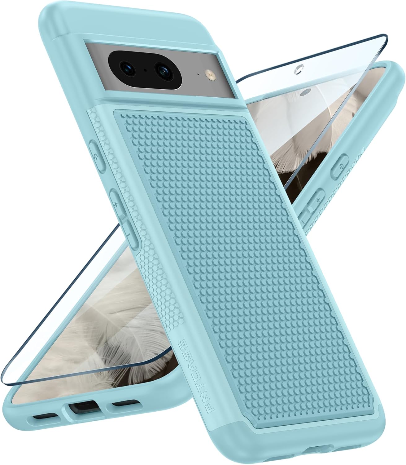 Google Pixel 8 Case: Dual Layer Durable Shockproof Protective Cell Phone Cover with Hybrid Matte Textured Shell | Heavy Duty Military Grade Rugged Drop Protection Bumper Tough Cases