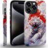 case Compatible with iPhone 13, Dark Blue Steed and Cactus Mix Two Layers of Protective Hard Shell Clear Design and dust-Proof. Suitable for iPhone 13