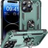 Innovatemee for iPhone 15 Case, Full Body Heavy Duty Rugged Shockproof Protective Phone Cover with Kickstand Military Grade Protection Shell for iPhone 15 Silver