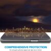 for Samsung Galaxy S22 Ultra Case Clear View Makeup Mirror Flip Cover, Galaxy S22 Ultra 5G Phone Case with Kickstand Shockproof Protective Cases Galaxy S22 Ultra 5G Shell (Silver)