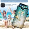 Universal Neoprene Cell Phone Pouch 7.1 X 4 in Mobile Protection Case Bag with Crossbody Strap/Neck Lanyard Beach Starfish Shells