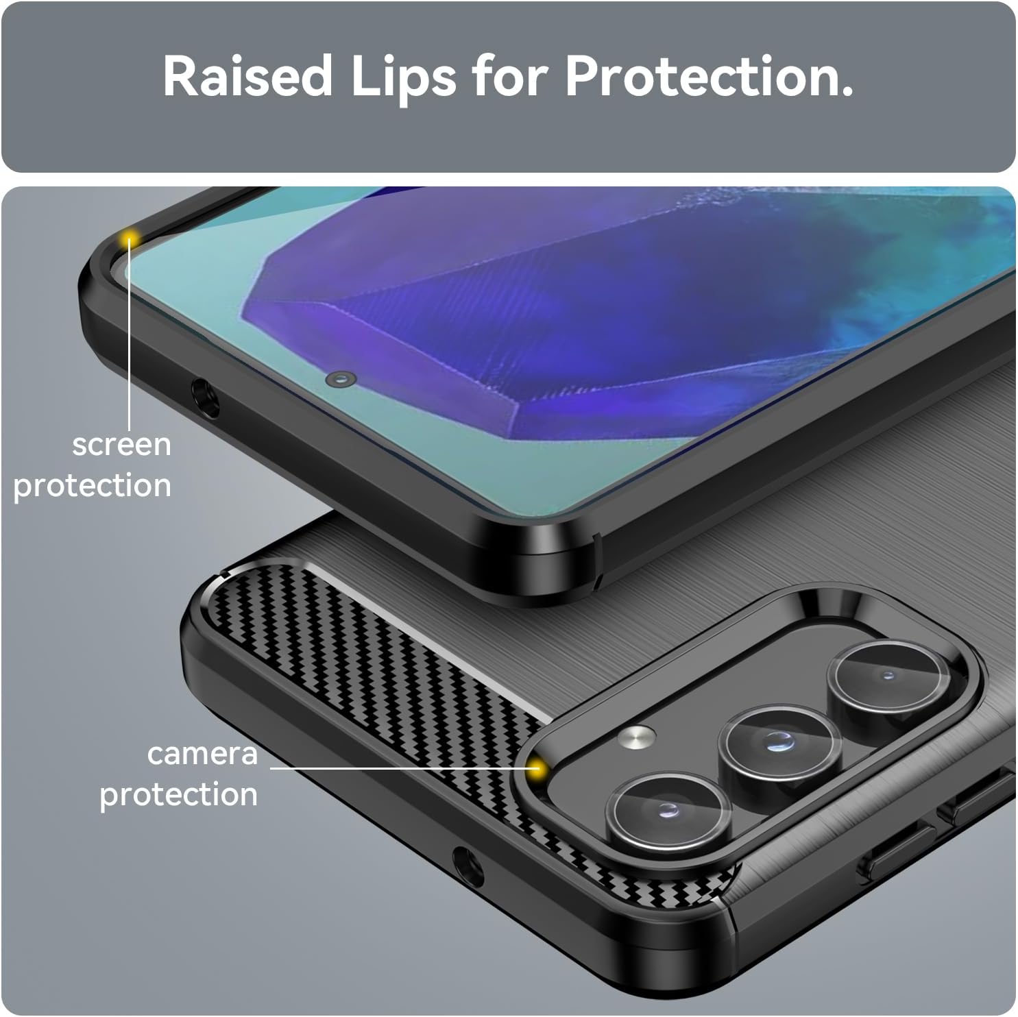 71_hA20_PML._AC_SL1500 Compatible with 40 Pro 4G Case,Compatible with 40 Pro 4G X6850 Shockproof Protection TPU Soft Shell Cell Phone Case Cover Black