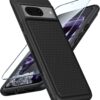 Google Pixel 8 Case: Dual Layer Durable Shockproof Protective Cell Phone Cover with Hybrid Matte Textured Shell | Heavy Duty Military Grade Rugged Drop Protection Bumper Tough Cases