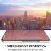 Mirror Case for Samsung Galaxy Z Fold 5 5G Case Clear View Makeup Leather Flip Cover, Galaxy Z Fold 5 5G Phone Case with Kickstand Shockproof Protective Case for Samsung Z Fold 5 5G Shell (Pink)