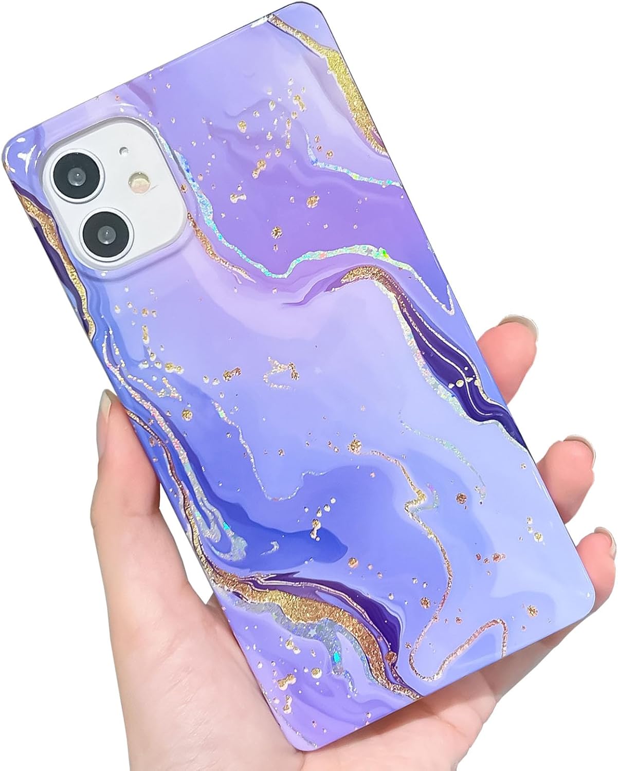 Pearl Pattern Compatible with iPhone 11 Rectangle Edge Case, Slim Soft TPU Silicone Protective Bumper Cases Cover(Pink Pearl,11)