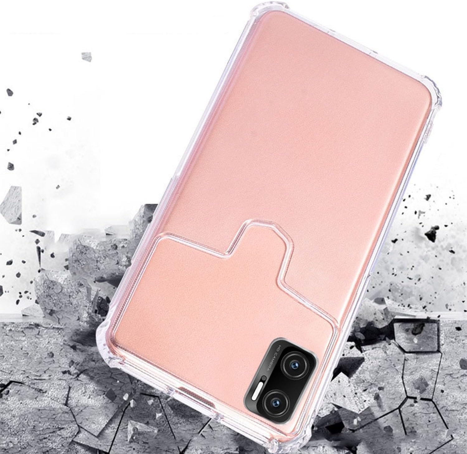 for Maxwest Nitro N62 Phone Case,Crystal Clear Shockproof Bumper Protective Cell Phone Back Cover with Flexible TPU Transparent Slim Skin Shell Hybrid Design for Maxwest Nitro N62