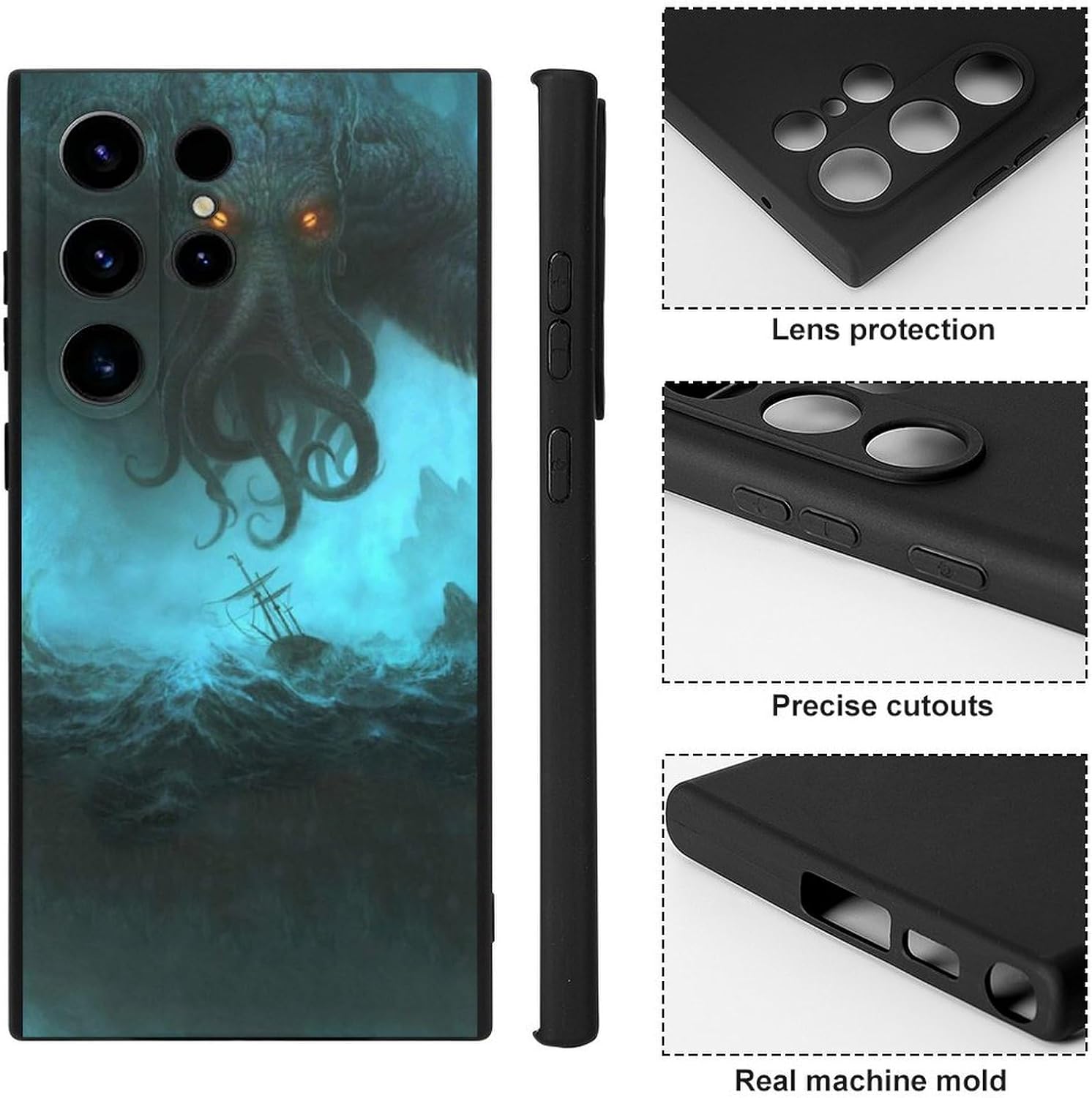 71hKsWpG_NL._AC_SL1500 Cthulhu in Deep Ocean Protective Phone Case Ultra Slim Case Shockproof Phone Cover Shell Compatible with Galaxy Samsung S23 S23 Plus S23 Ultra