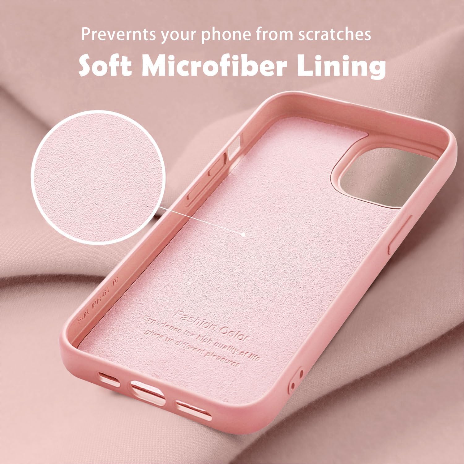 for iPhone 13 Case, Cute Kawaii Panda Pink Liquid Silicone Slim Fit Soft Gel Rubber Protective Phone Cover for Women Girls