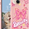 for iPhone 13 Case, Cute Kawaii Panda Pink Liquid Silicone Slim Fit Soft Gel Rubber Protective Phone Cover for Women Girls