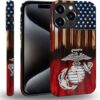 case Compatible with iPhone 13, Dark Blue Steed and Cactus Mix Two Layers of Protective Hard Shell Clear Design and dust-Proof. Suitable for iPhone 13