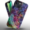 Phone Case Compatible with iPhone 14 Plus Case,Hybrid 2 Layer PC Hard Shell + Silicone Protective Case, White Gold Marble Scratch-Resistant Shockproof Cover for iPhone 14 Plus