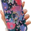 for Boost Mobile 5G 2021 Case (Not 5G Plus) Girls Women Cute Luxury Glitter Shell with Heart Ring Stand Slim Soft Shockproof Protective Cover for Samsung Galaxy A22 5G - Pink